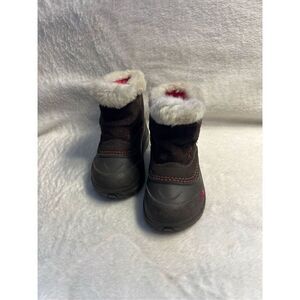 The North Face Brown & Pink Toddler Boots Size 6 Little Girls Winter Boots